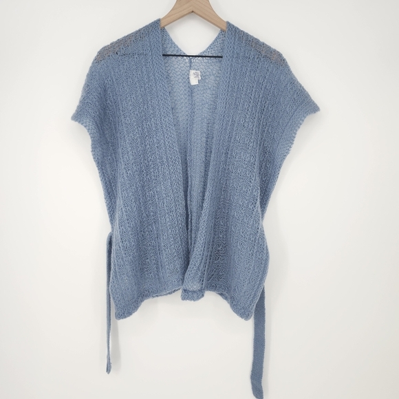 Specialty House Fashion Womens Kimono Wrap Sweater Size S/M Light Blue Dainty - Picture 4 of 8